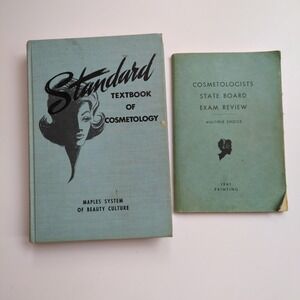 Vtg 60s Milady Standard Textbook of Cosmetology & State Board Exam Booklet